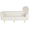 Beliani 3 vietų sofa LOEN, balta, bouclé audinys