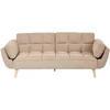 Beliani 3 vietų sofa-lova ASBY, šviesiai ruda