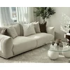 Beliani 3 vietų sofa LUVOS, kreminė balta