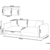 Beliani 3 vietų sofa LUVOS, kreminė balta