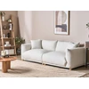 Beliani 3 vietų sofa LUVOS, kreminė balta