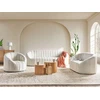 Beliani 3 vietų sofa MALUNG veliūrinė, spalva: balta