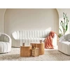Beliani 3 vietų sofa MALUNG veliūrinė, spalva: balta