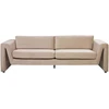 Beliani 3 vietų sofa MAUNU veliūrinė smėlio spalvos