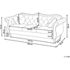Beliani 3 vietų sofa SKIEN, aksominė, smėlio pilkos spalvos