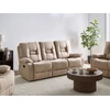 Beliani 3 vietų sofa su rankine relaksacijos funkcija BERGEN smėlio spalvos