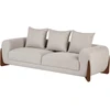 Beliani 3 vietų sofa VINLIDEN, smėlio ir rudos spalvos