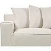 Beliani 3 vietų sofa VISKAN iš šenilo, nebalintos medvilnės spalvos
