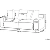 Beliani 3 vietų sofa VISKAN iš šenilo, nebalintos medvilnės spalvos