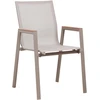 Beliani 4 sodo kėdžių komplektas TIANO metalinis smėlio pilkumo spalvos