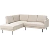 Beliani 4 vietų kampinė sofa BREDA, velvetas, smėlio spalvos, dešininė