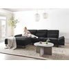 Beliani 4 vietų kampinė sofa IKAST, juoda, dešininė