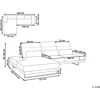 Beliani 4 vietų kampinė sofa IKAST, juoda, dešininė