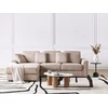 Beliani 4 vietų kampinė sofa KOHLO smėlio ir pilkos spalvos, dešininė