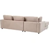 Beliani 4 vietų kampinė sofa KOHLO smėlio ir pilkos spalvos, dešininė