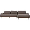 Beliani 4 vietų kampinė sofa MARIFERD ruda, kairinė