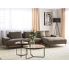 Beliani 4 vietų kampinė sofa MARIFERD ruda, kairinė