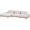 Beliani 4 vietų kampinė sofa MARIFERD šviesiai smėlio spalvos dešininė