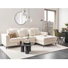 Beliani 4 vietų kampinė sofa OSLO Boucle balta kairinė