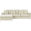Beliani 4 vietų kampinė sofa OSLO, smėlio spalvos, dešininė