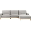 Beliani 4 vietų kampinė sofa SIGGARD pilka, kairinė