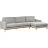 Beliani 4 vietų kampinė sofa SIGGARD pilka, kairinė