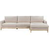 Beliani 4 vietų kampinė sofa SIGGARD, smėlio spalvos, kairinė