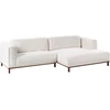 Beliani 4 vietų kampinė sofa VENG Boucle, balkšva, kairinė