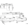 Beliani 4 vietų kampinė sofa VENG Boucle, balkšva, kairinė