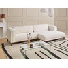 Beliani 4 vietų kampinė sofa VENG Boucle, balkšva, kairinė