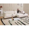Beliani 4 vietų kampinė sofa VENG Boucle, balkšva, kairinė