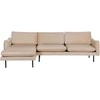 Beliani 4 vietų kampinė sofa VINTERBRO, veliūras, smėlinė, dešininė