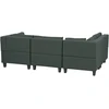 Beliani 4 vietų modulinė kampinė sofa UNSTAD dešininė, tamsiai žalia