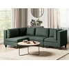 Beliani 4 vietų modulinė kampinė sofa UNSTAD dešininė, tamsiai žalia
