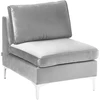 Beliani 4 vietų modulinė sofa EVJA dešininė pilka veliūrinė