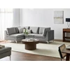 Beliani 4 vietų modulinė sofa EVJA dešininė pilka veliūrinė