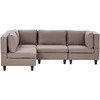 Beliani 4 vietų modulinė sofa UNSTAD Dešininė Ruda