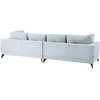 Beliani 4 vietų sofa YURI sintetinio lino audinys, melsva