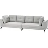Beliani 4 vietų sofa YURI sintetinio lino pilka