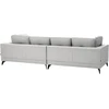Beliani 4 vietų sofa YURI sintetinio lino pilka