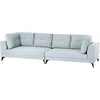 Beliani 4 vietų sofa YURI sintetinio lino audinys, melsva
