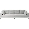 Beliani 4 vietų sofa YURI sintetinio lino pilka