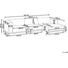 Beliani 5-vietė kampinė sofa VENG, kreminė balta, kairinė