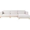 Beliani 5-vietė kampinė sofa VENG, kreminė balta, kairinė