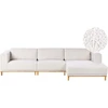 Beliani 5-vietė kampinė sofa VENG, kreminė balta, kairinė