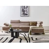 Beliani 5 vietų kampinė sofa NORREA smėlio spalvos kairinė