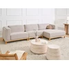 Beliani 5 vietų kampinė sofa VENG šviesiai smėlio spalvos, kairinė