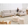 Beliani 5 vietų kampinė sofa VENG šviesiai smėlio spalvos, kairinė