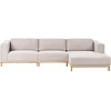 Beliani 5 vietų kampinė sofa VENG šviesiai smėlio spalvos, kairinė