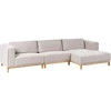 Beliani 5 vietų kampinė sofa VENG šviesiai smėlio spalvos, kairinė